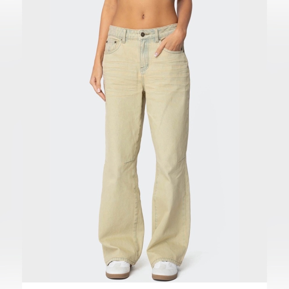 Edikted Tan Jeans Small NWT - Picture 2 of 8